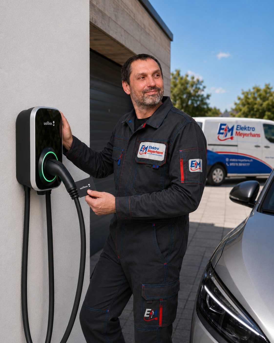 Elektro Meyerhans bei der Arbeit: Wallbox fürs E-Auto